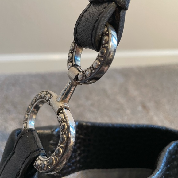 BRIGHTON Camelot Leather Black Shoulder Bag - Picture 7 of 15